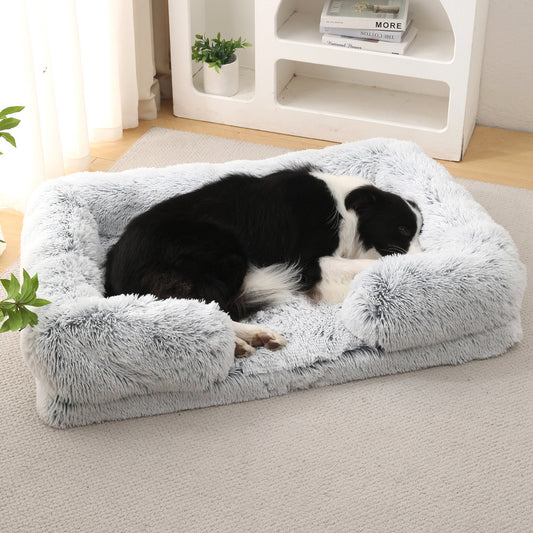 Plush Round Pet Bed Dog
