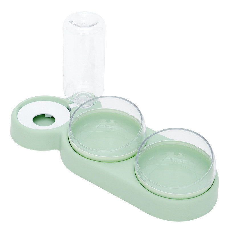 Double Bowl Dog Cat Food Bowl With Water