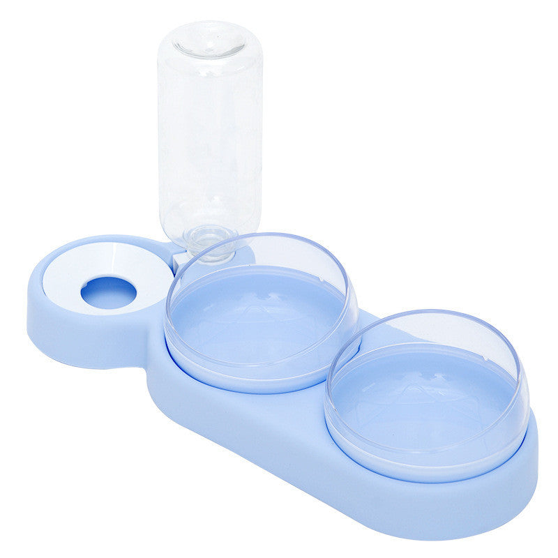 Double Bowl Dog Cat Food Bowl With Water