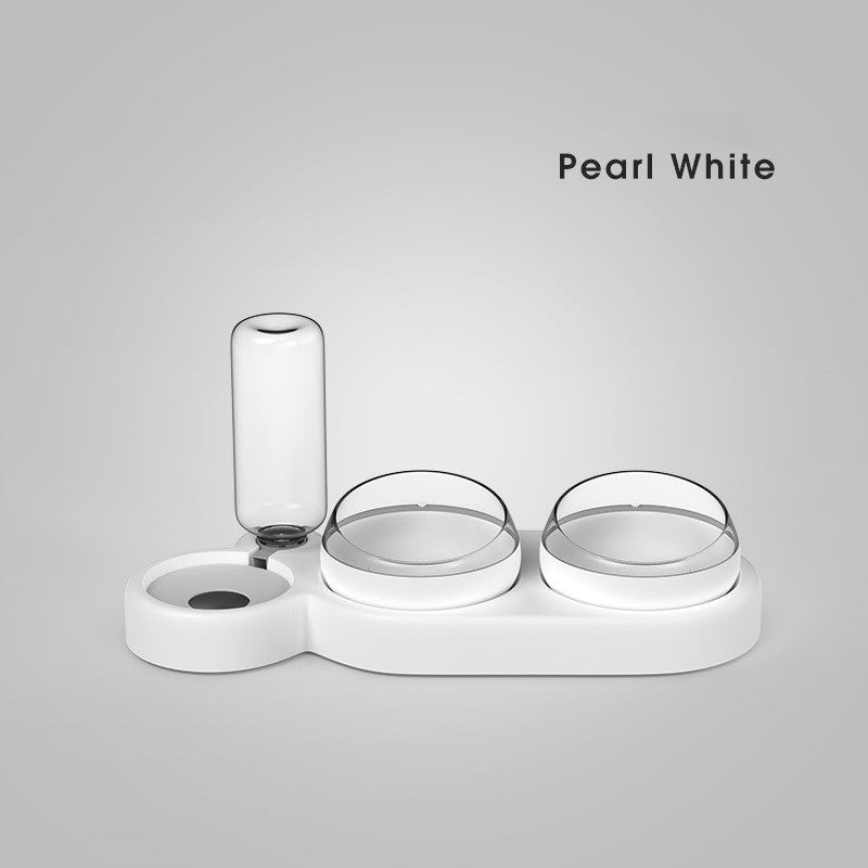 Double Bowl Dog Cat Food Bowl With Water