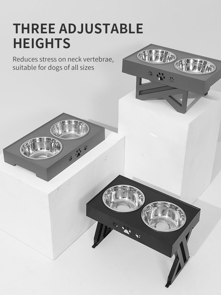 3-Tier Adjustable Bowl for Dogs&Cats