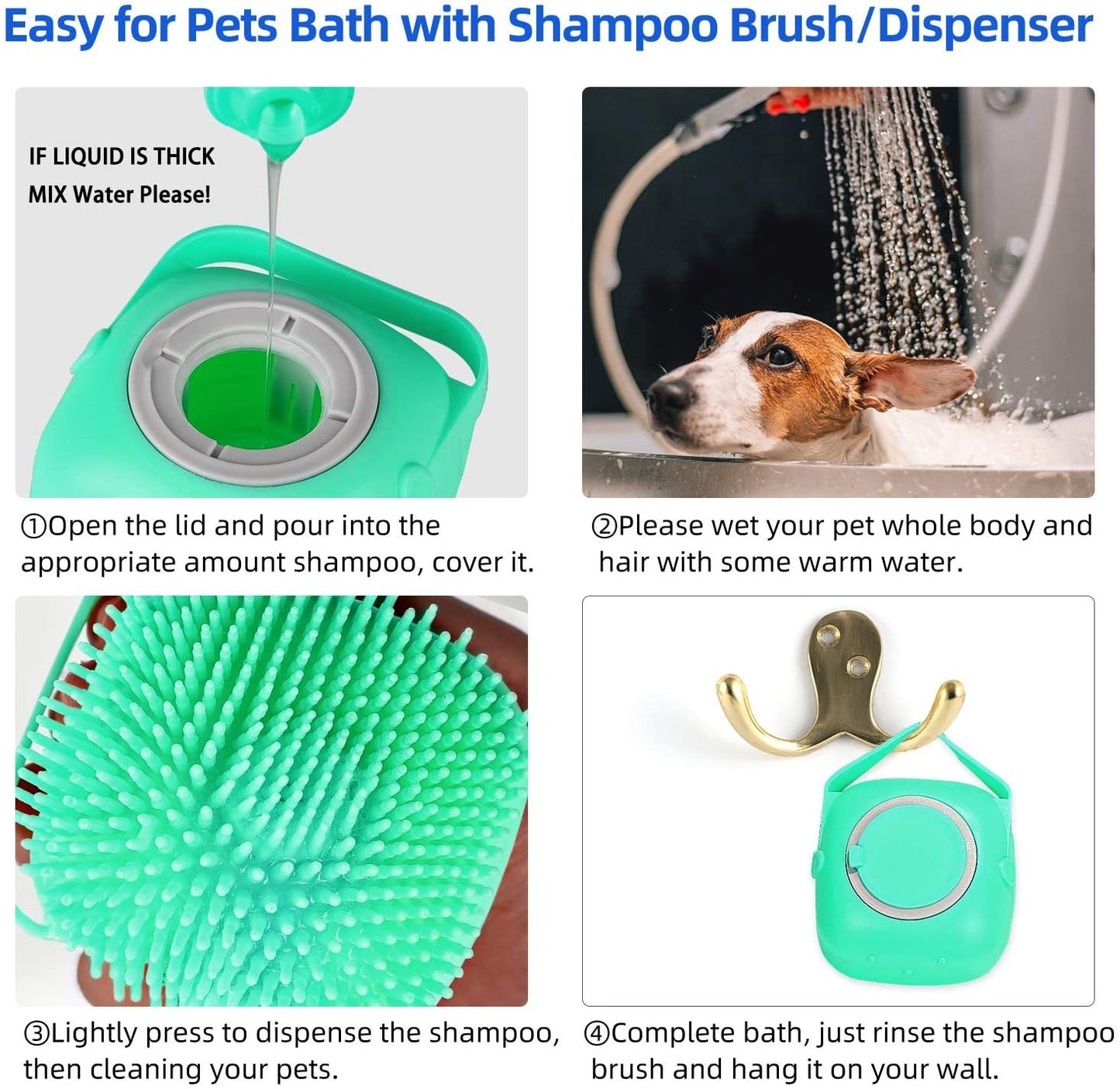 Silicone Bath Brush with Built-in Soap Dispenser
