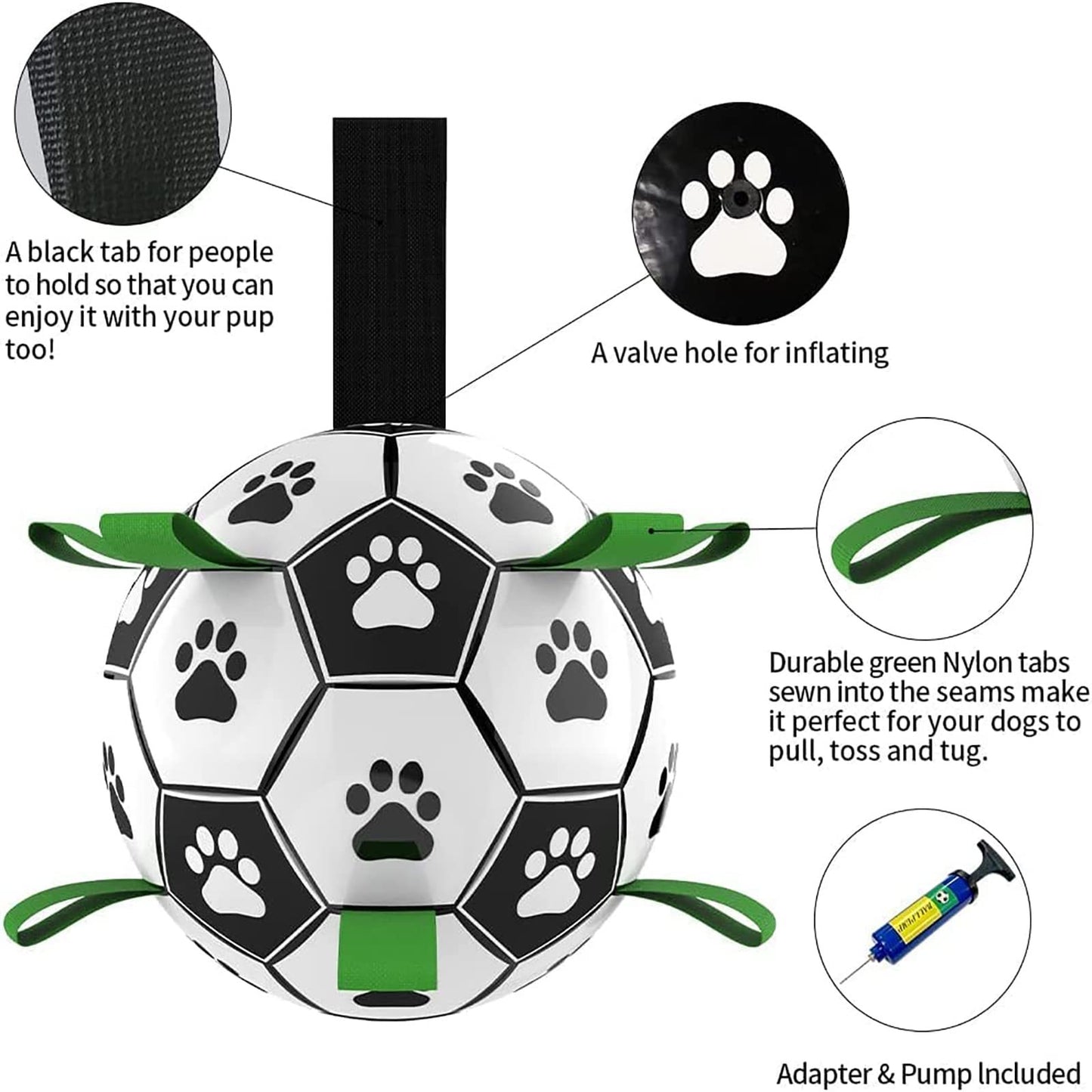 Pet Soccer Ball with Tabs