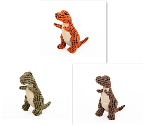 Plush Dinosaur Dog Toy