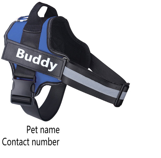 Reflective No-Pull Pet Vest with Custom Patch