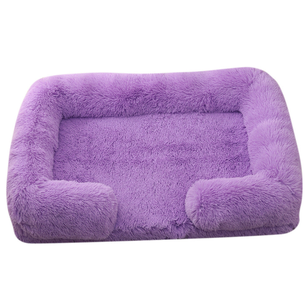 Plush Round Pet Bed Dog