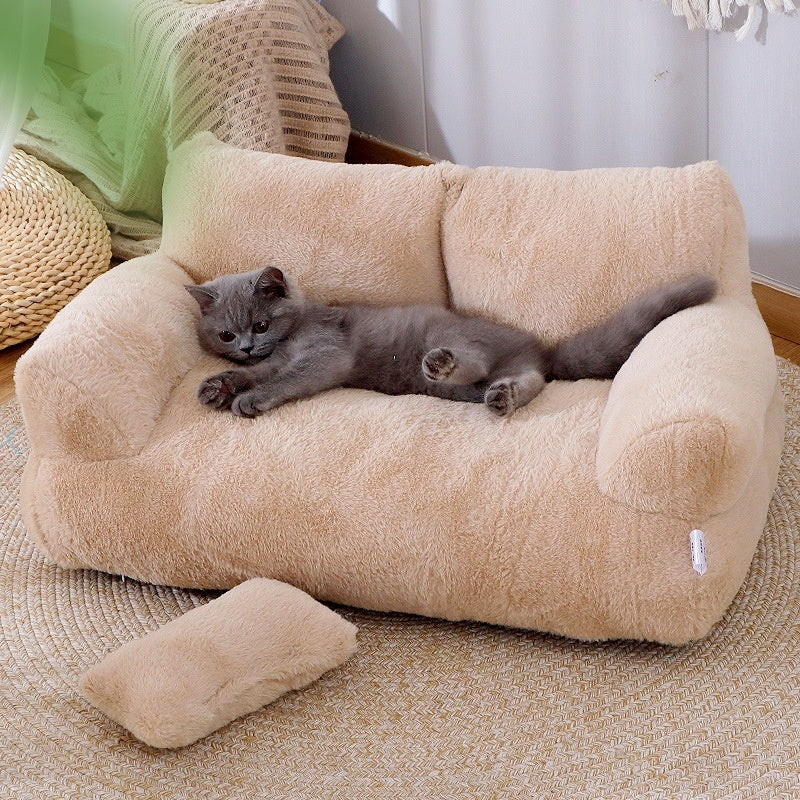 Comfortable Plush Puppy and Cat Bed