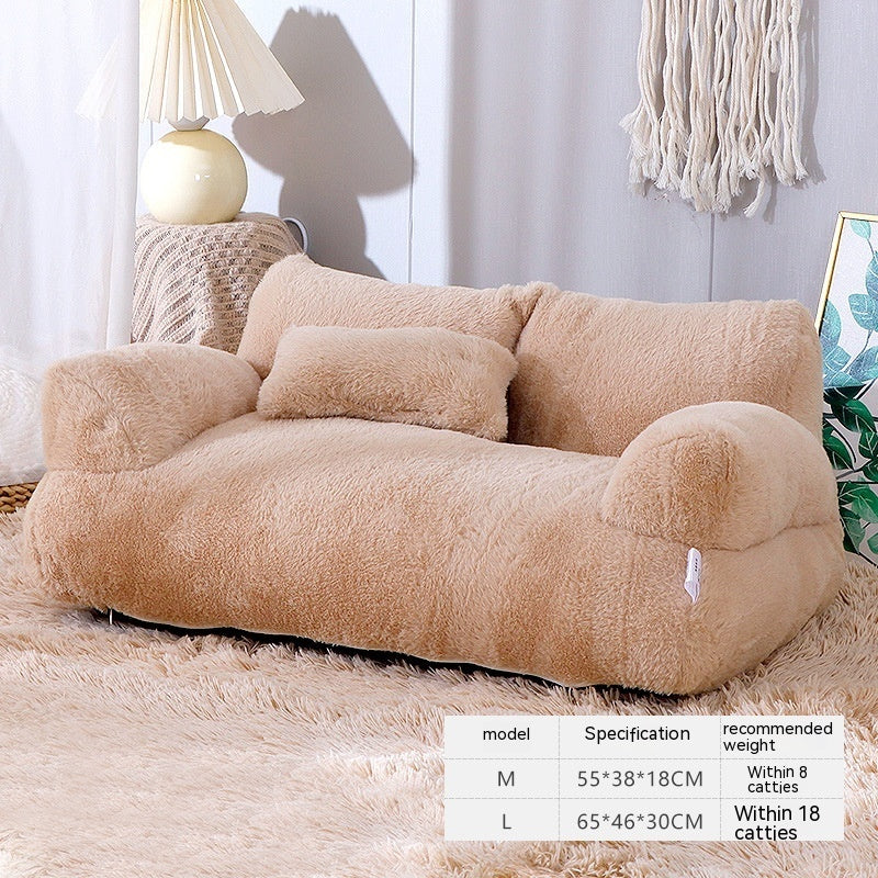 Comfortable Plush Puppy and Cat Bed