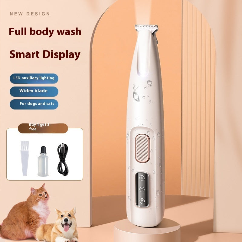 Electric Pet Hair Trimmer with LED Display
