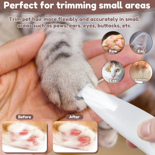 Electric Pet Hair Trimmer with LED Display
