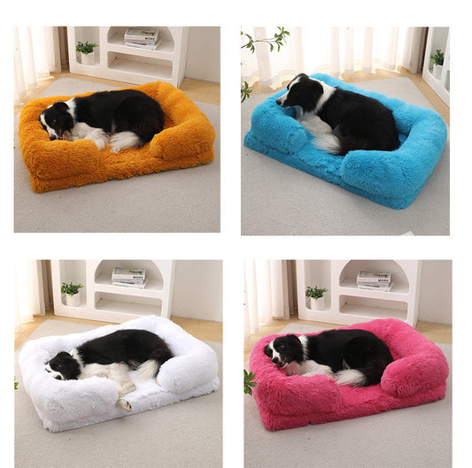 Plush Round Pet Bed Dog