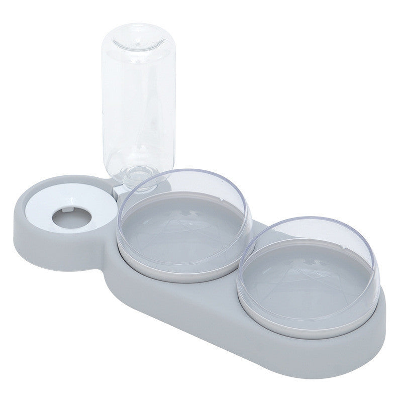 Double Bowl Dog Cat Food Bowl With Water