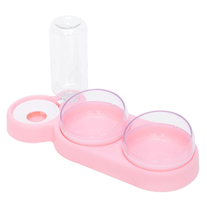 Double Bowl Dog Cat Food Bowl With Water