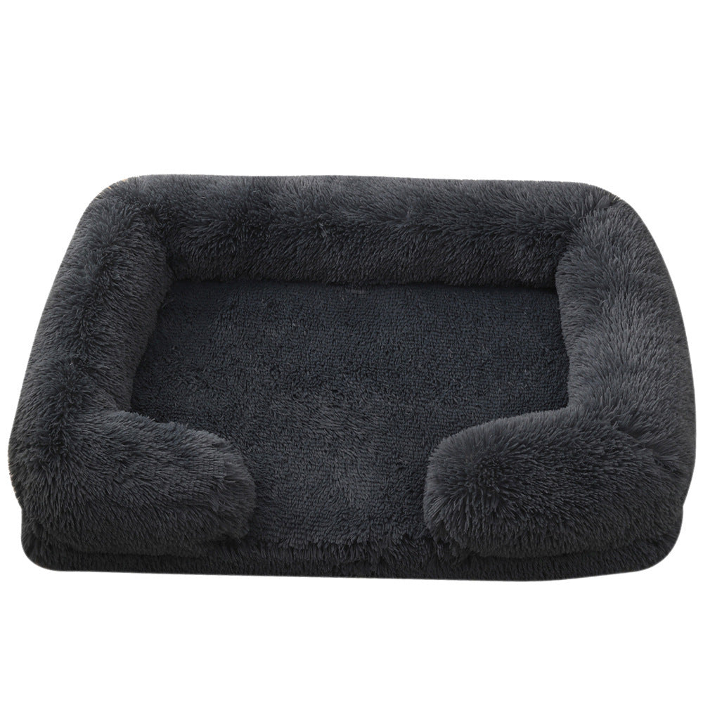 Plush Round Pet Bed Dog