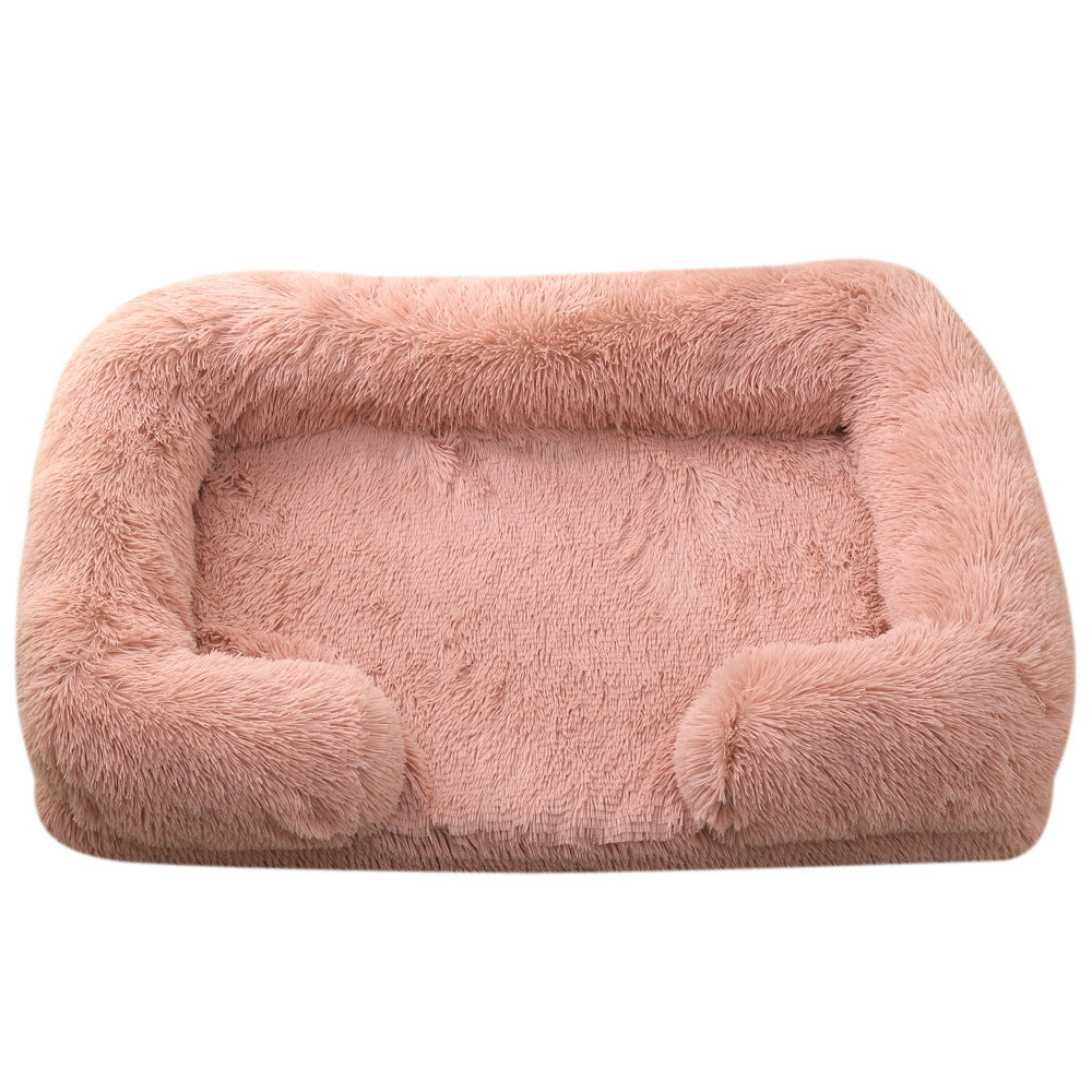 Plush Round Pet Bed Dog